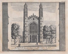 King's College, Cambridge engraving Pieter van der Aa after David Loggan iii