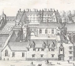 Merton College, Oxford engraving by Pieter van der Aa, after David Loggan