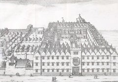 Oriel College, Oxford engraving by Pieter van der Aa, after David Loggan