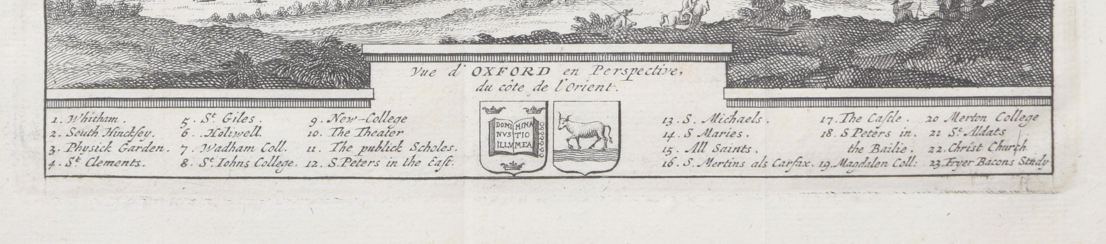 Gravure d'Oxford de l'Est de Pieter van der Aa d'après David Loggan - Réalisme Print par Pieter Van Der Aa