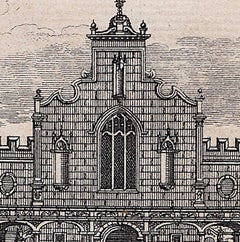 Peterhouse College, Cambridge engraving Pieter van der Aa after David Loggan
