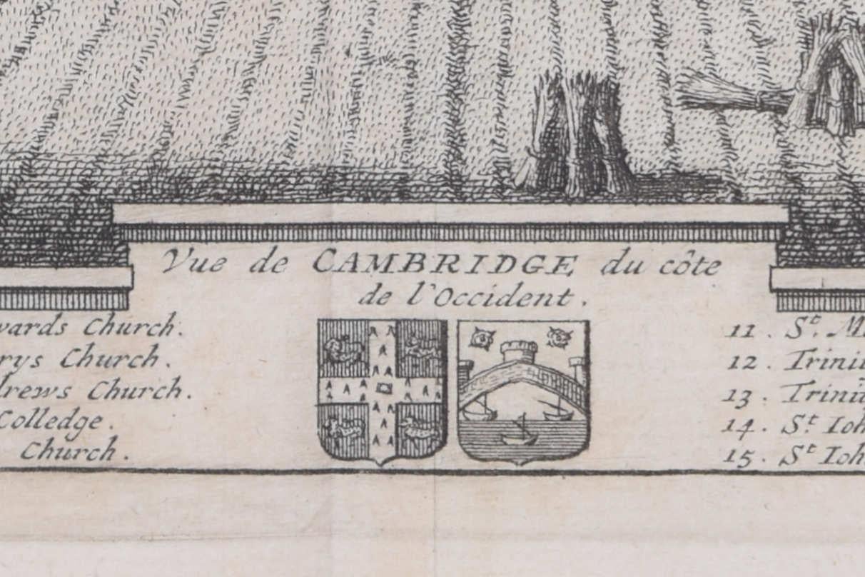 Pieter van der Aa (1659-1733), after David Loggan (1634–1692)
Cambridge from the East (1727)
Engraving
12 x 16 cm

An eighteenth-century view of Cambridge from the East, engraved by Pieter van der Aa after David Loggan, the noted engraver,