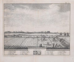 Antique Pieter van der Aa: Cambridge from the East, after David Loggan