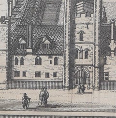 Queens' College, Cambridge incisione Pieter Van der Aa dopo David Loggan