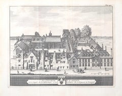 Queen's College, Oxford engraving by Pieter van der Aa after David Loggan
