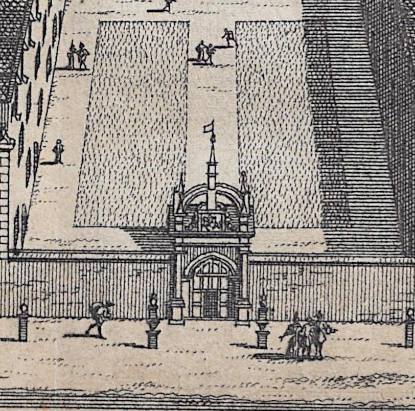 Sidney Sussex, Cambridge Grabado de Pieter Van Der Aa según David Loggan en venta 1