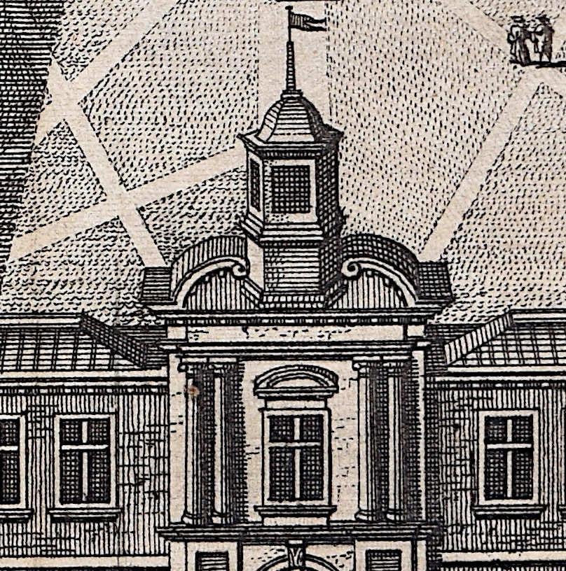 St Catharine's, Cambridge engraving Pieter van der Aa after David Loggan - Realist Print by Pieter Van Der Aa