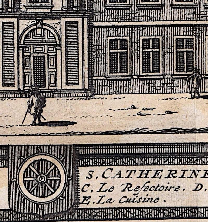 St Catharine's, Cambridge engraving Pieter van der Aa after David Loggan For Sale 2
