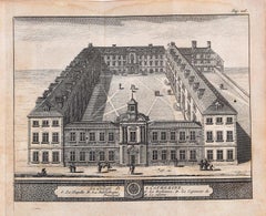 St Catharine's, Cambridge engraving Pieter van der Aa after David Loggan