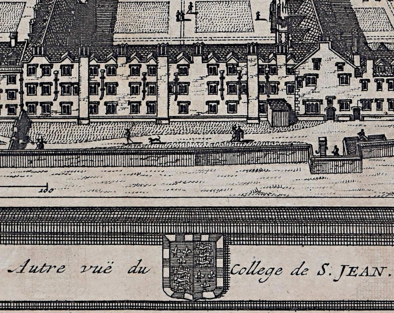 St John's College, Cambridge Kupferstich Pieter Van Der Aa nach David Loggan ii im Angebot 2