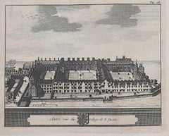 St John's College, Cambridge Grabado de Pieter Van Der Aa según David Loggan ii