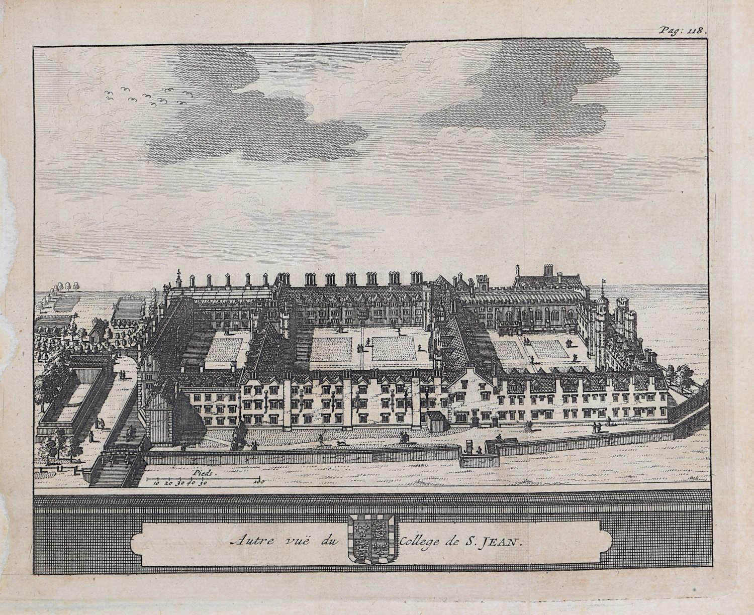 Pieter van der Aa (1659 - 1733), nach David Loggan (1634 - 1692)
St. John's College, Cambridge
Gravur
12 x 16 cm

Eine Ansicht von St. John's, Cambridge, aus dem 18. Jahrhundert, gestochen von Pieter van der Aa nach David Loggan, dem bekannten
