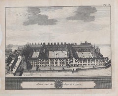 St. Johns College, Cambridge incisione Pieter Van der Aa dopo David Loggan