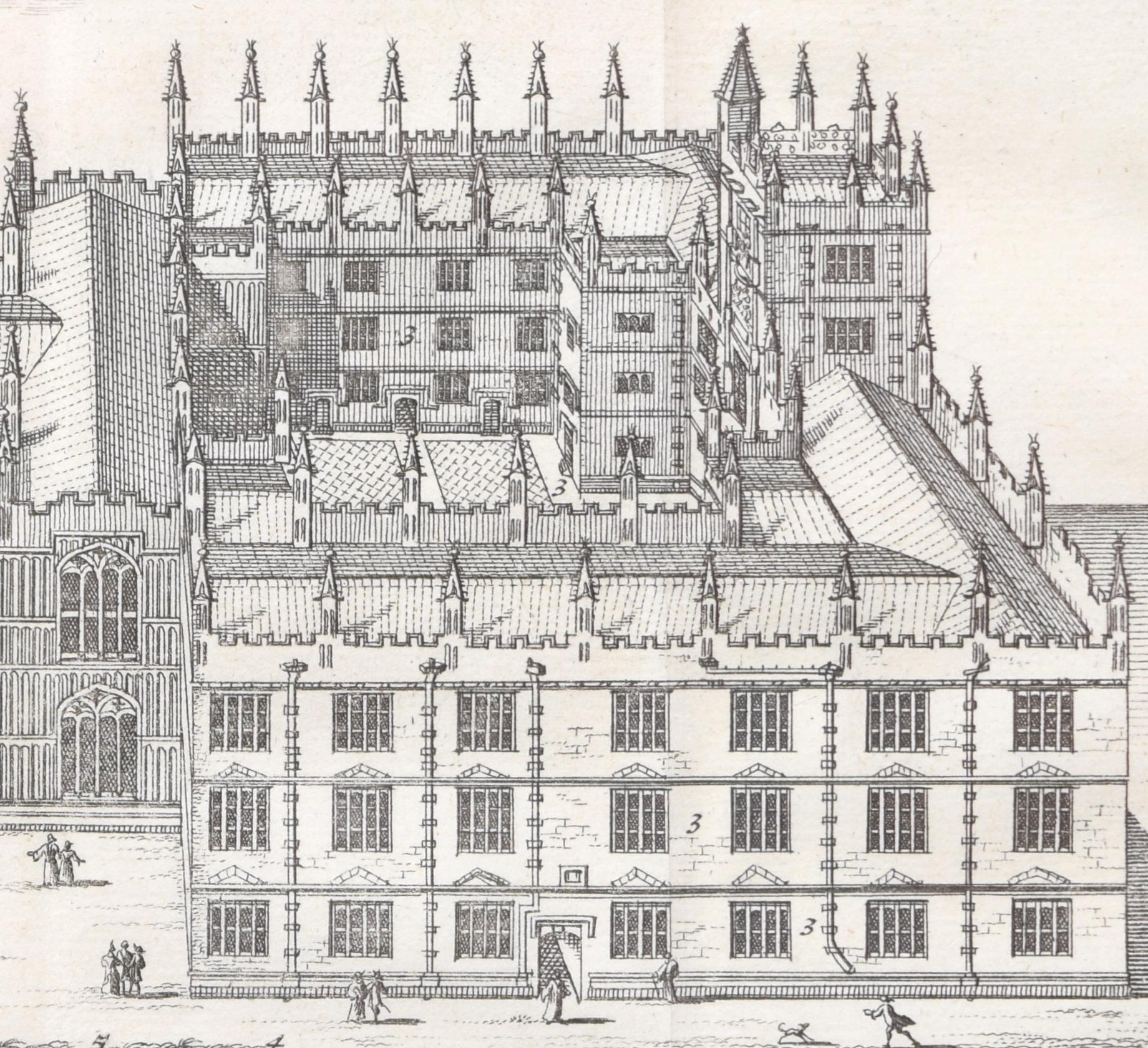 Pieter van der Aa (1659-1733), d'après David Loggan (1634-1692)
La bibliothèque Bodleian, Oxford
Gravure
12 x 16 cm

Une vue du XVIIIe siècle de la magnifique Bodleian Library, gravée par Pieter van der Aa d'après David Loggan, le célèbre graveur,