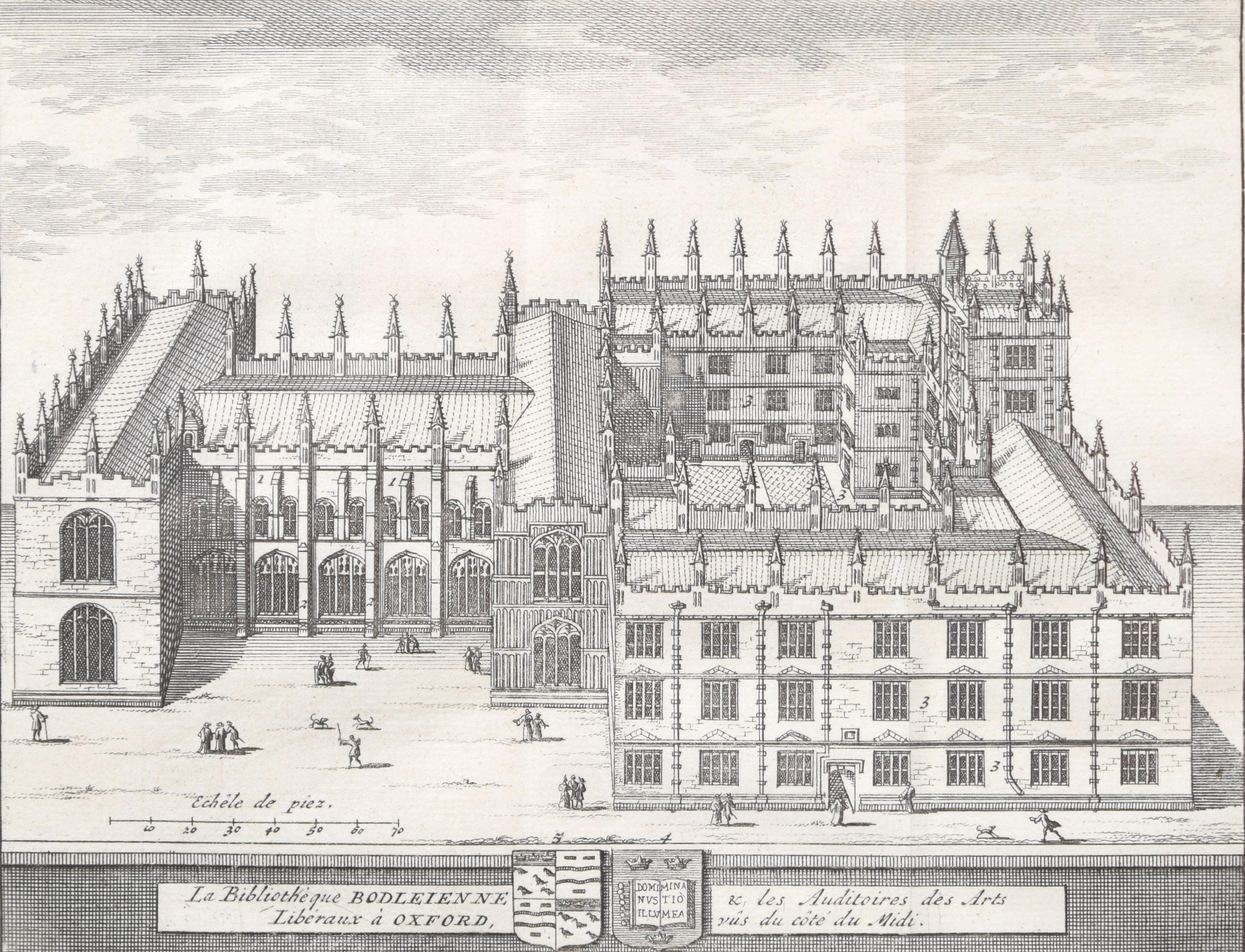 La bibliothèque Bodleian, Oxford University par Pieter van der Aa d'après David Loggan en vente 2
