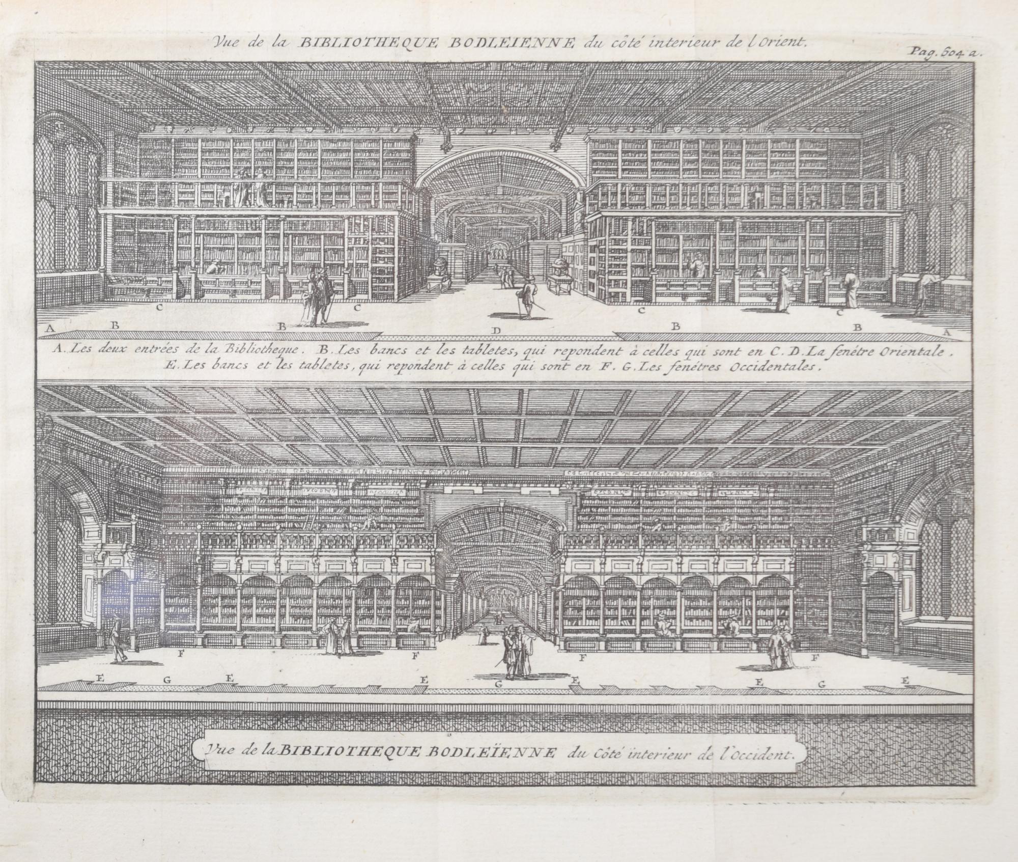 The Bodleian Library, Oxford University by Pieter van der Aa after David Loggan - Print by Pieter Van Der Aa