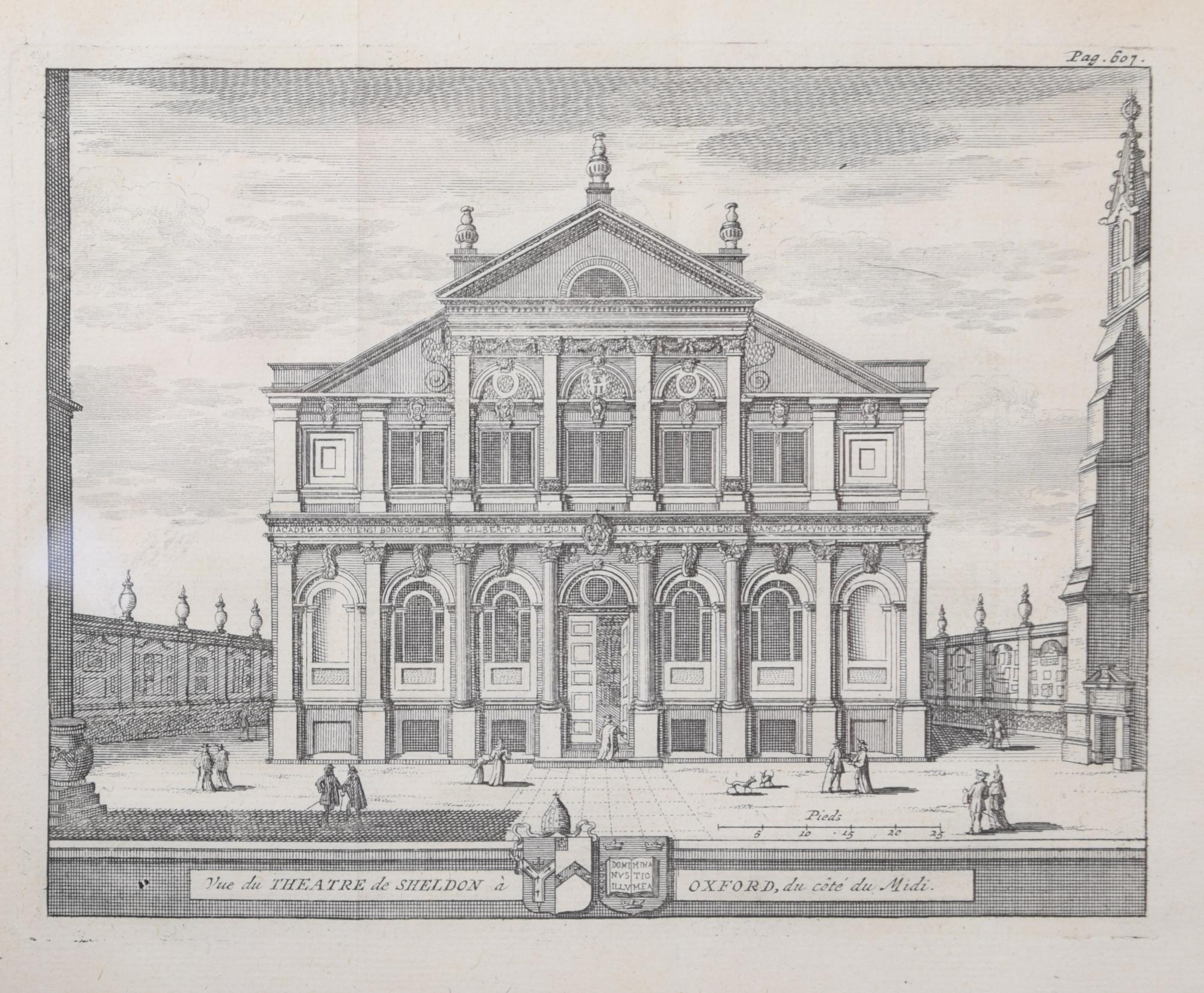 Le Théâtre de Sheldonian, Oxford par Pieter van der Aa d'après David Loggan
