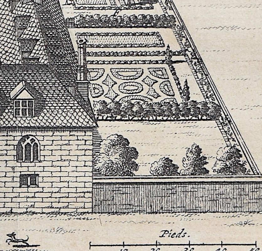 Trinity College, Cambridge engraving Pieter van der Aa after David Loggan i - Realist Print by Pieter Van Der Aa