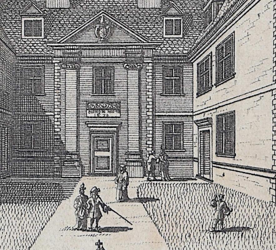 Trinity College, Cambridge engraving Pieter van der Aa after David Loggan iii - Realist Print by Pieter Van Der Aa