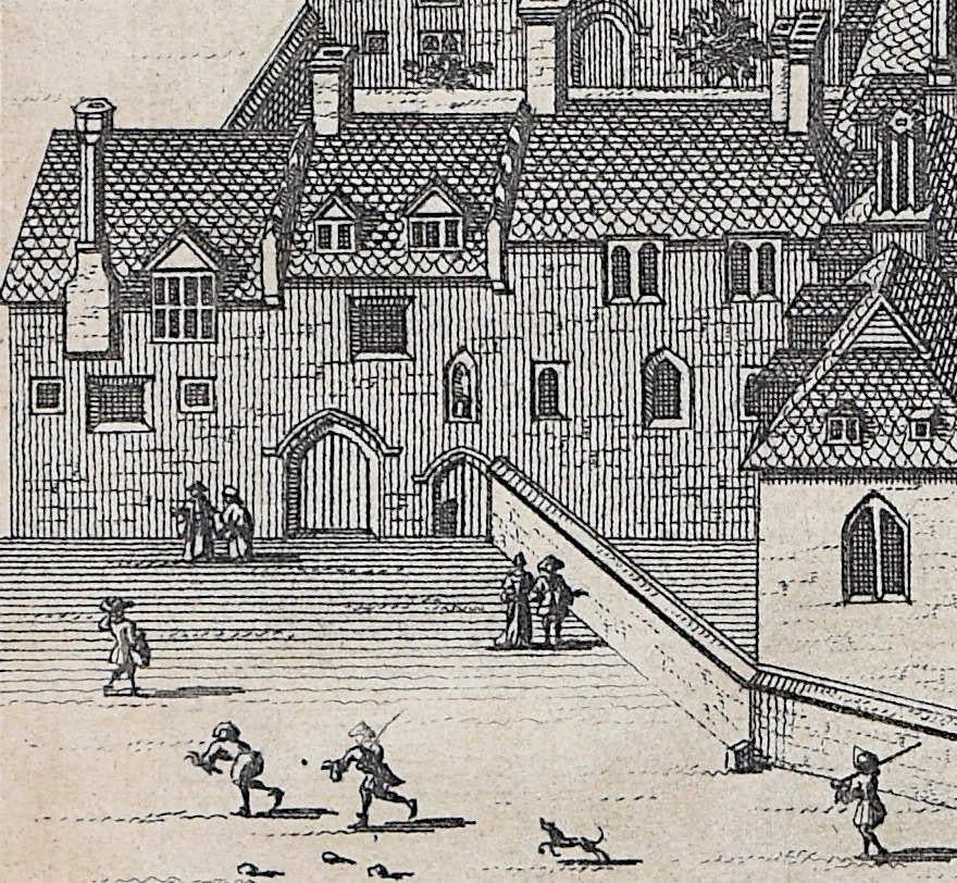 Trinity College, Cambridge engraving Pieter van der Aa after David Loggan i For Sale 2