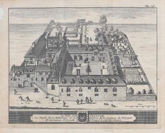 Trinity College, Cambridge Grabado de Pieter Van Der Aa según David Loggan i