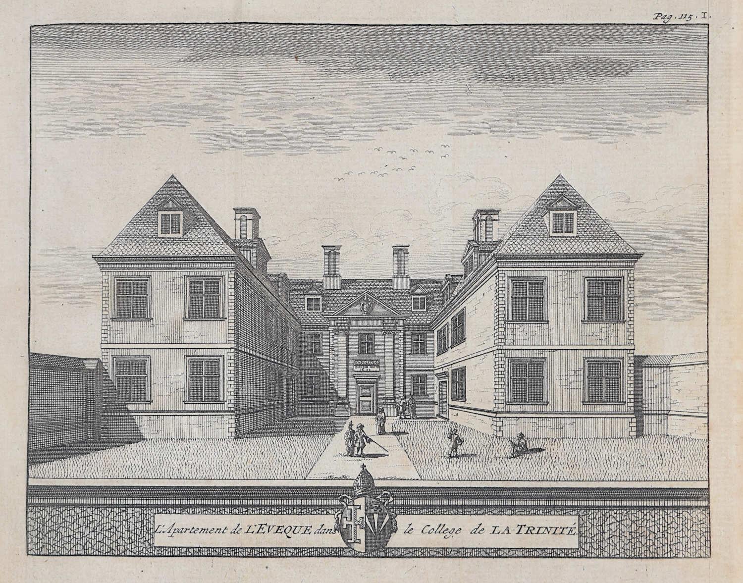 Trinity College, Cambridge engraving Pieter van der Aa after David Loggan iii - Print by Pieter Van Der Aa