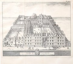 Université d'Oxford, gravure de Pieter van der Aa d'après David Loggan