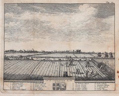 Veduta di Cambridge, incisione di Pieter Van der Aa dopo David Loggan