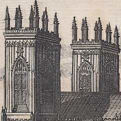 York Minster, engraving Pieter van der Aa probably after Johannes Kip