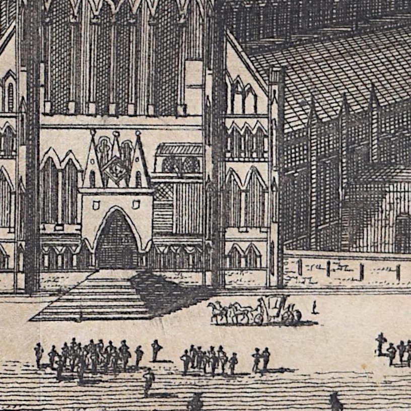 York Minster, engraving Pieter van der Aa probably after Johannes Kip For Sale 2