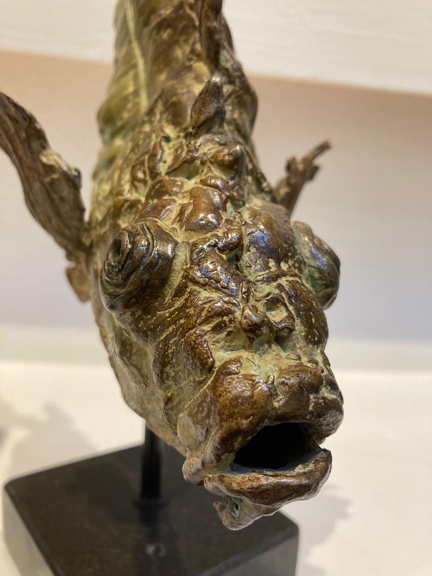 Pietro Pez Escultura Bronce Animal Agua En Stock - Sculpture Contemporáneo de Pieter Vanden Daele