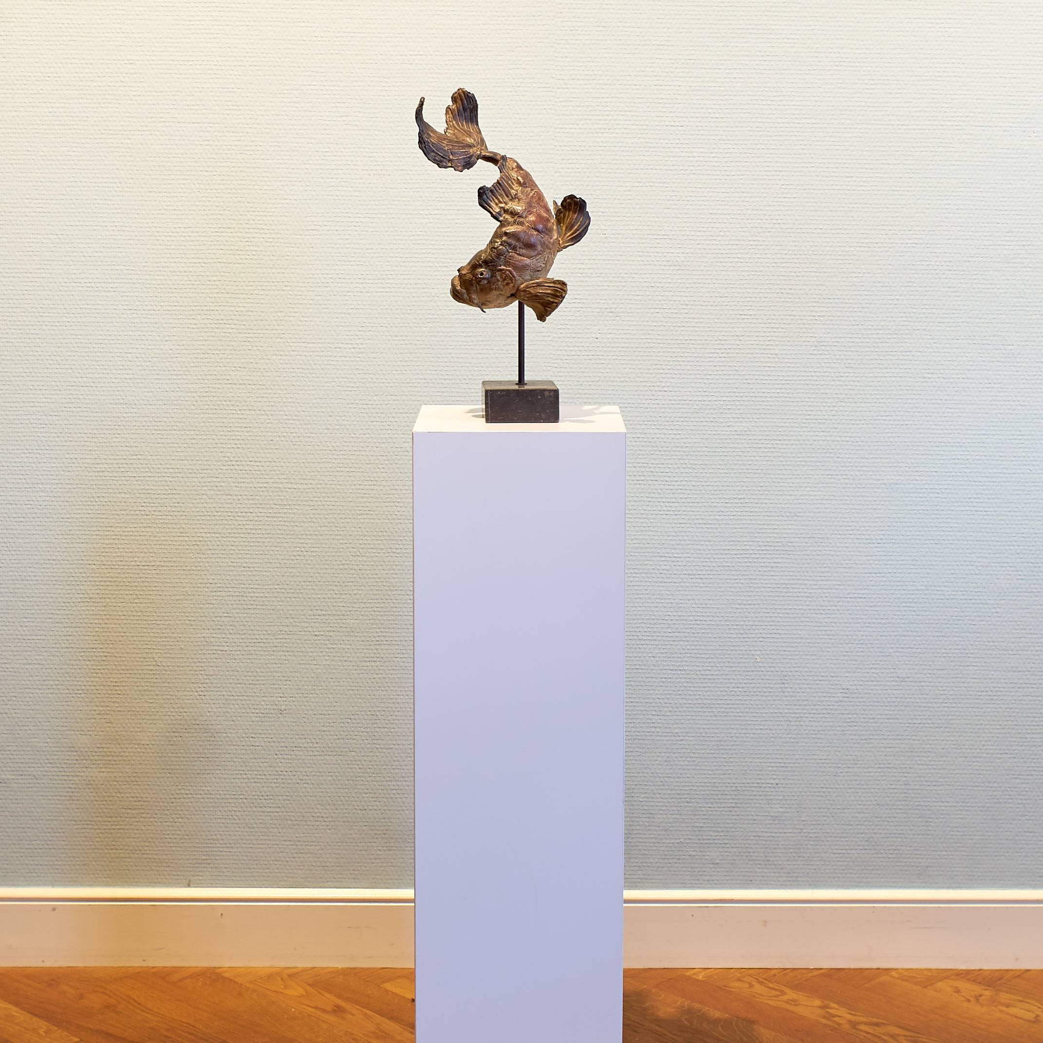 small koi - Sculpture by Pieter Vanden Daele