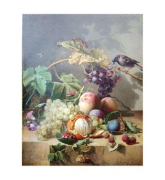 Natura morta con uccello e ape - Pieter Willem Romenij  (1830-1898)