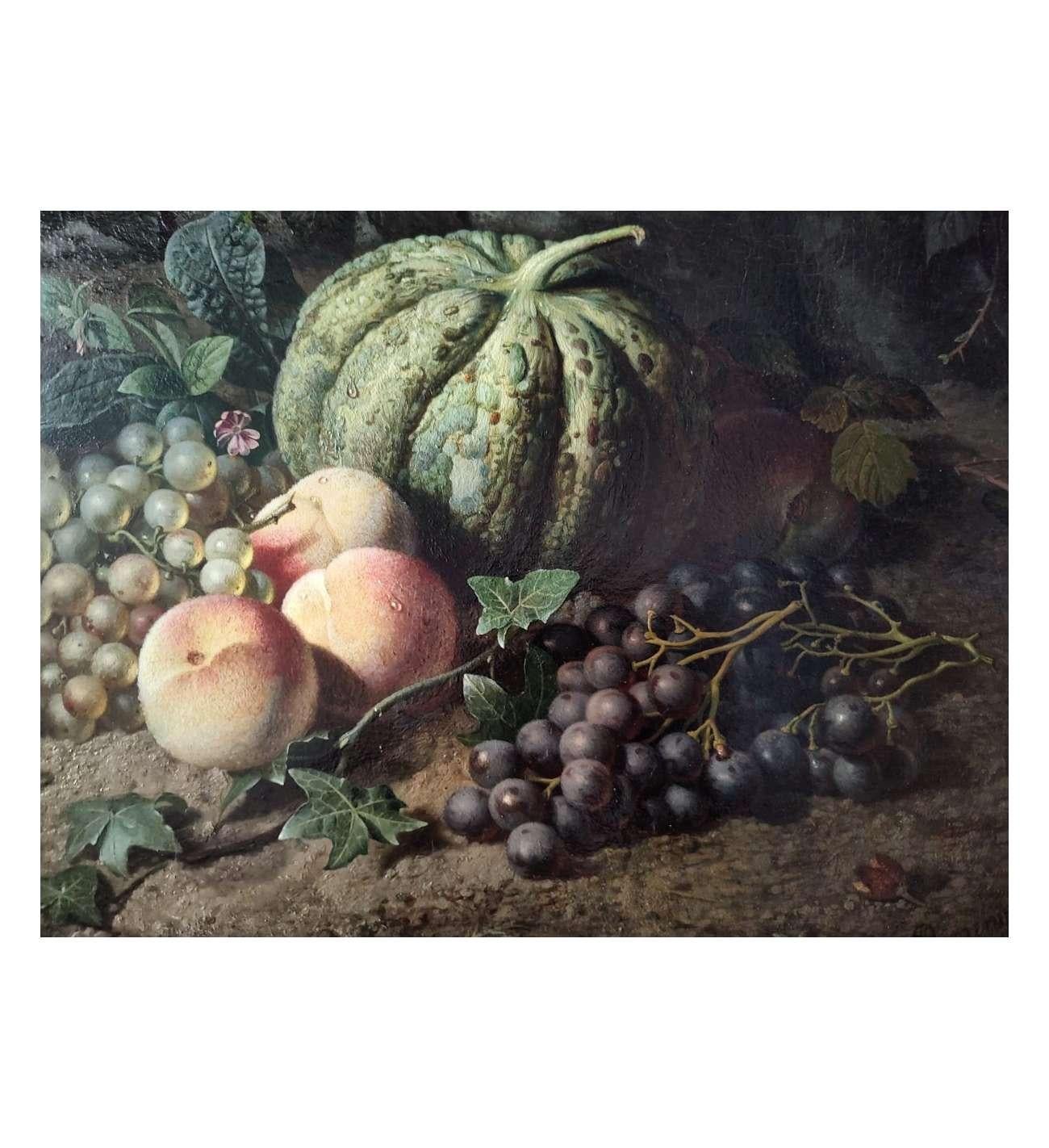 Nature morte à la citrouille - Pieter Willem Romenij  (1830-1898) en vente 7