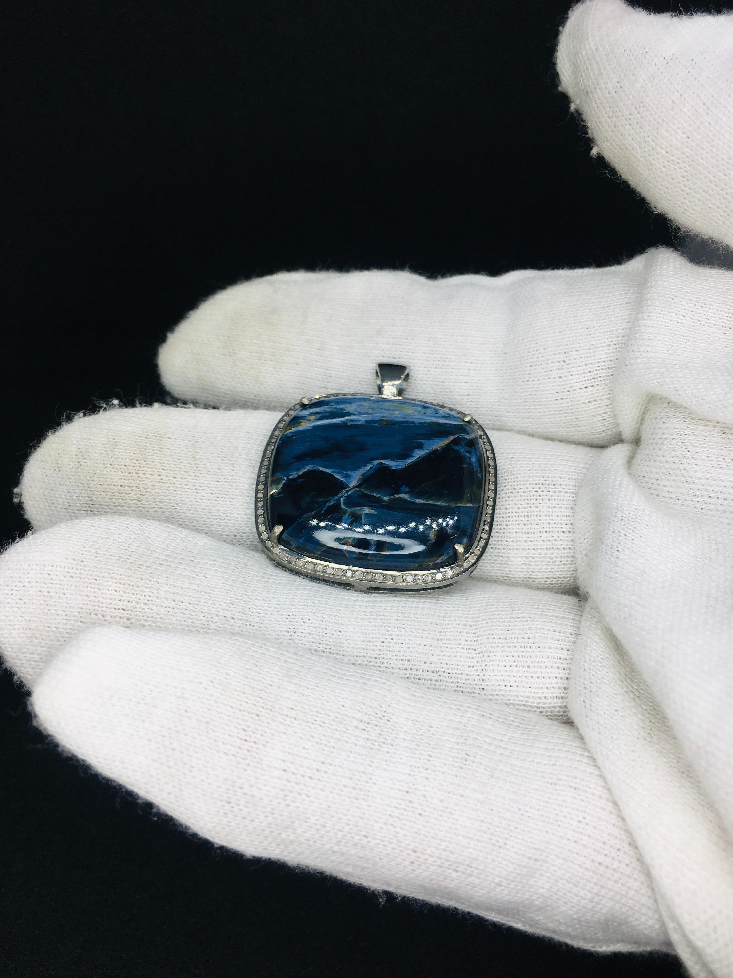 Pietersite rare sea view pendant , Pietersite  Pendant unique  rare  For Sale 1