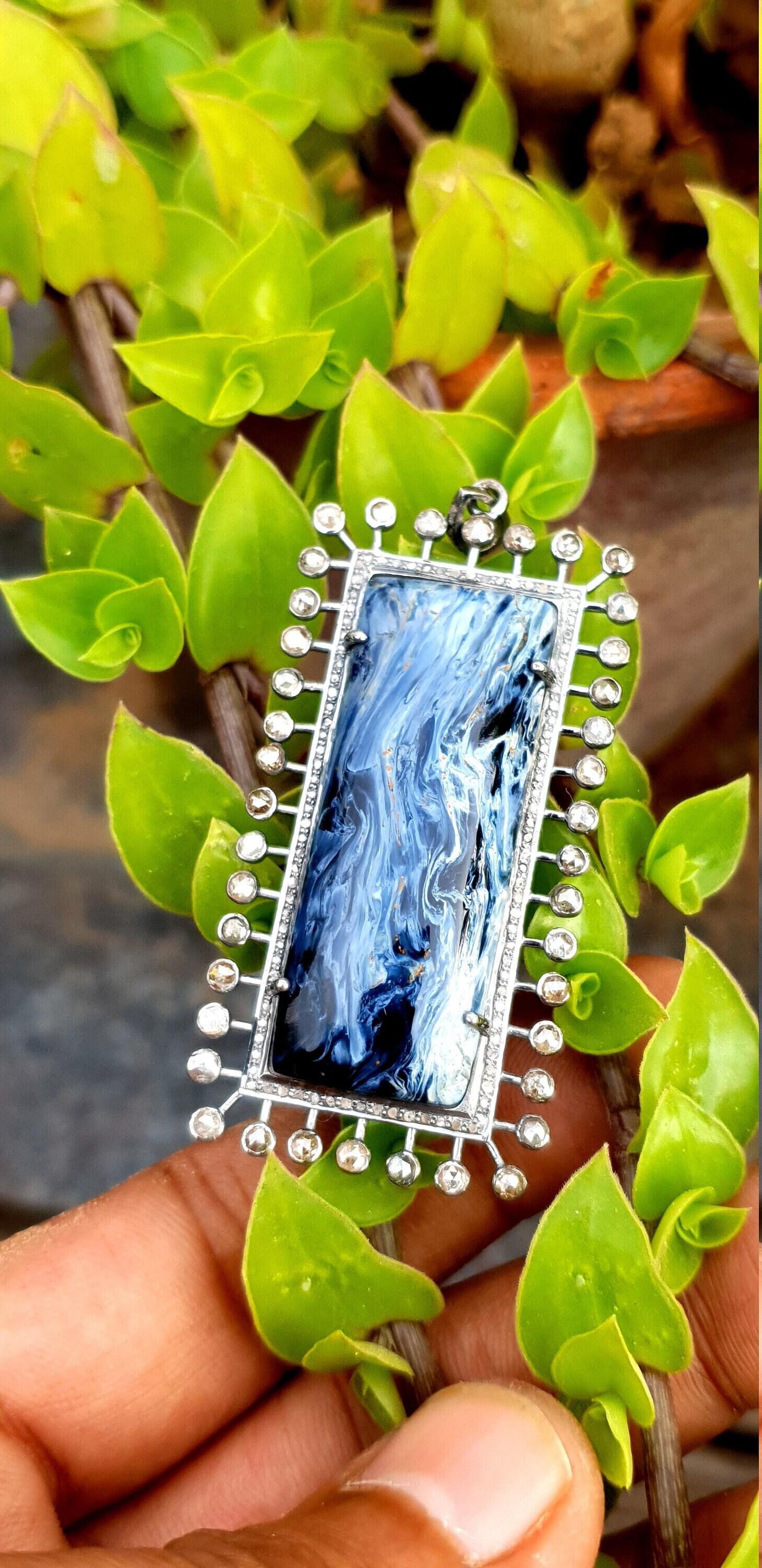 Pietersite Rosecut Diamond Cabochon Necklace, Pietersite 925 Silver  Pendant  hand made , hand crafted  

same day shipping 
Shipping Time & Delivery Time:    Orders will be shipped between 1- 2 Days.
 ( WE ARE NOT RESPONSIBLE FOR CUSTOM DUTY IN