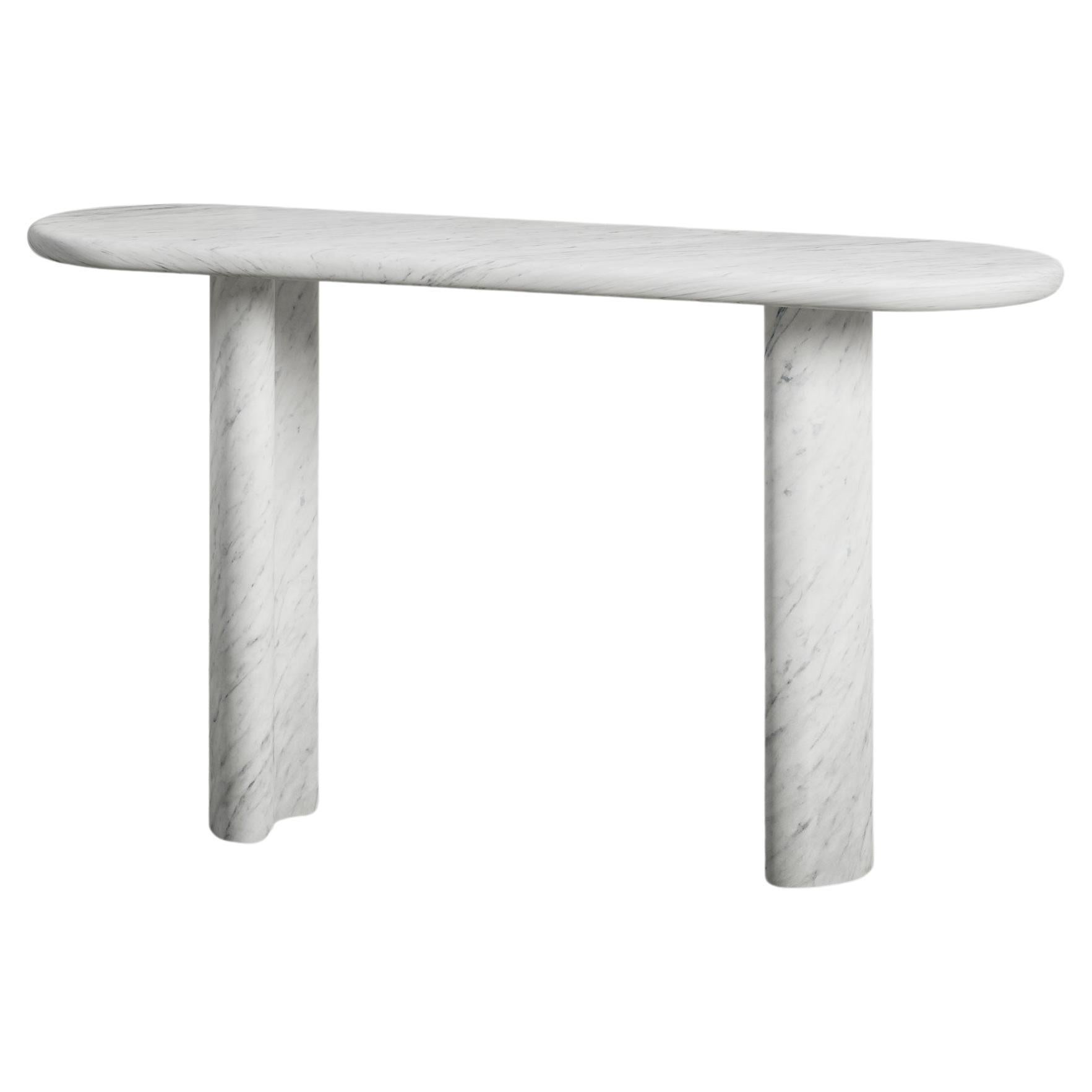 Pietra Console by Just Adele in Bianco Carrara For Sale