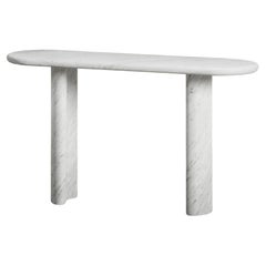 Pietra Console by Just Adele in Bianco Carrara