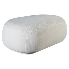 "Pietra" Curved Ottoman Upholsterd in Knit Fabric
