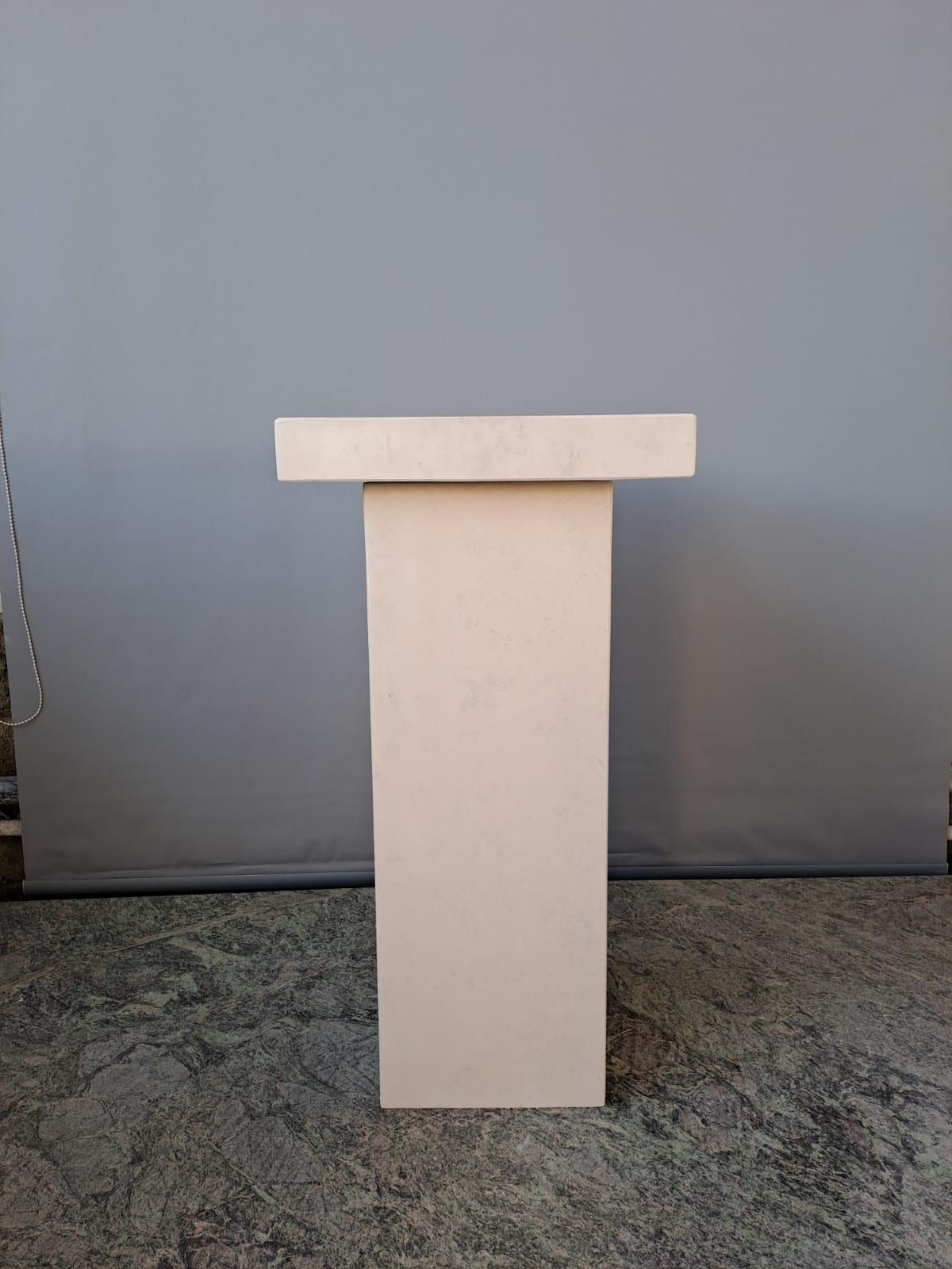 Limestone Pietra Del Sol Pedestal For Sale