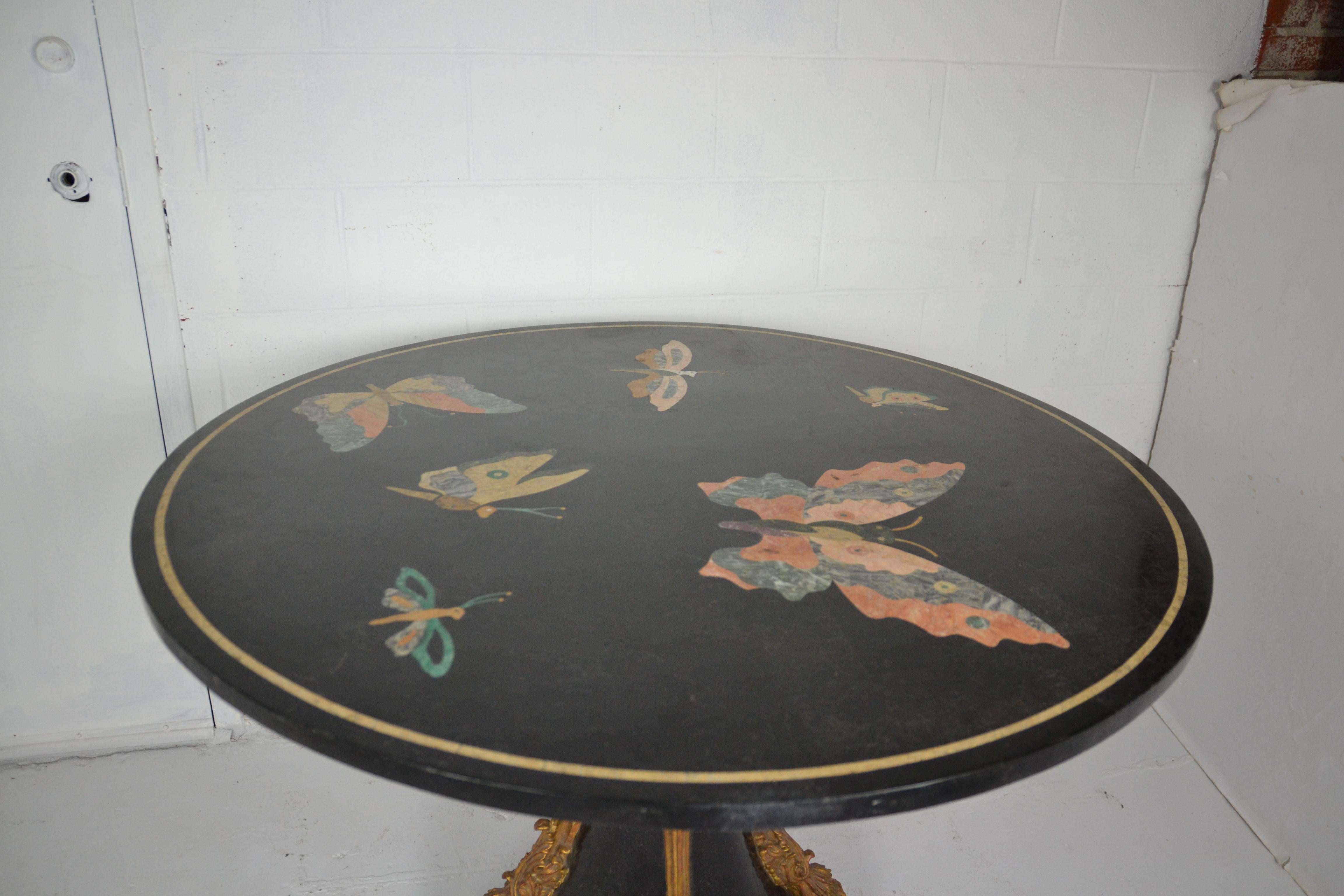 Early 20th Century Pietra Dura Center Table For Sale