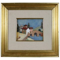 Pietra Dura Florentine Stone Mosaic Italian Landscape