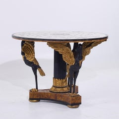 Pietra Dura Hollywood Regency Inlaid Stone Center Table