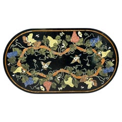 Pietra Dura, marbre incrusté, plateau de table centrale italienne, Italie, années 1920