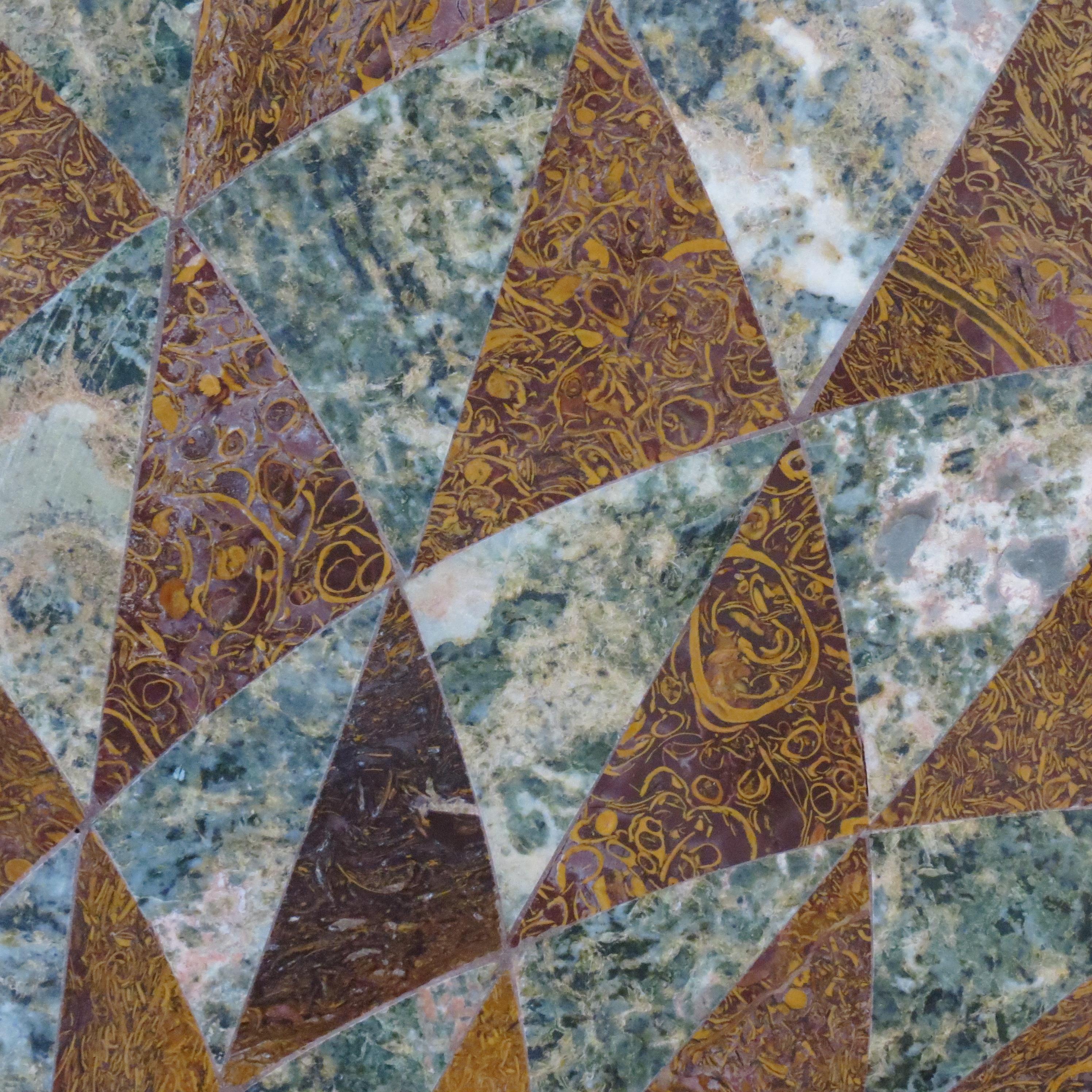 Pietra Dura Italian Marble Table Top Geometric Pattern  1