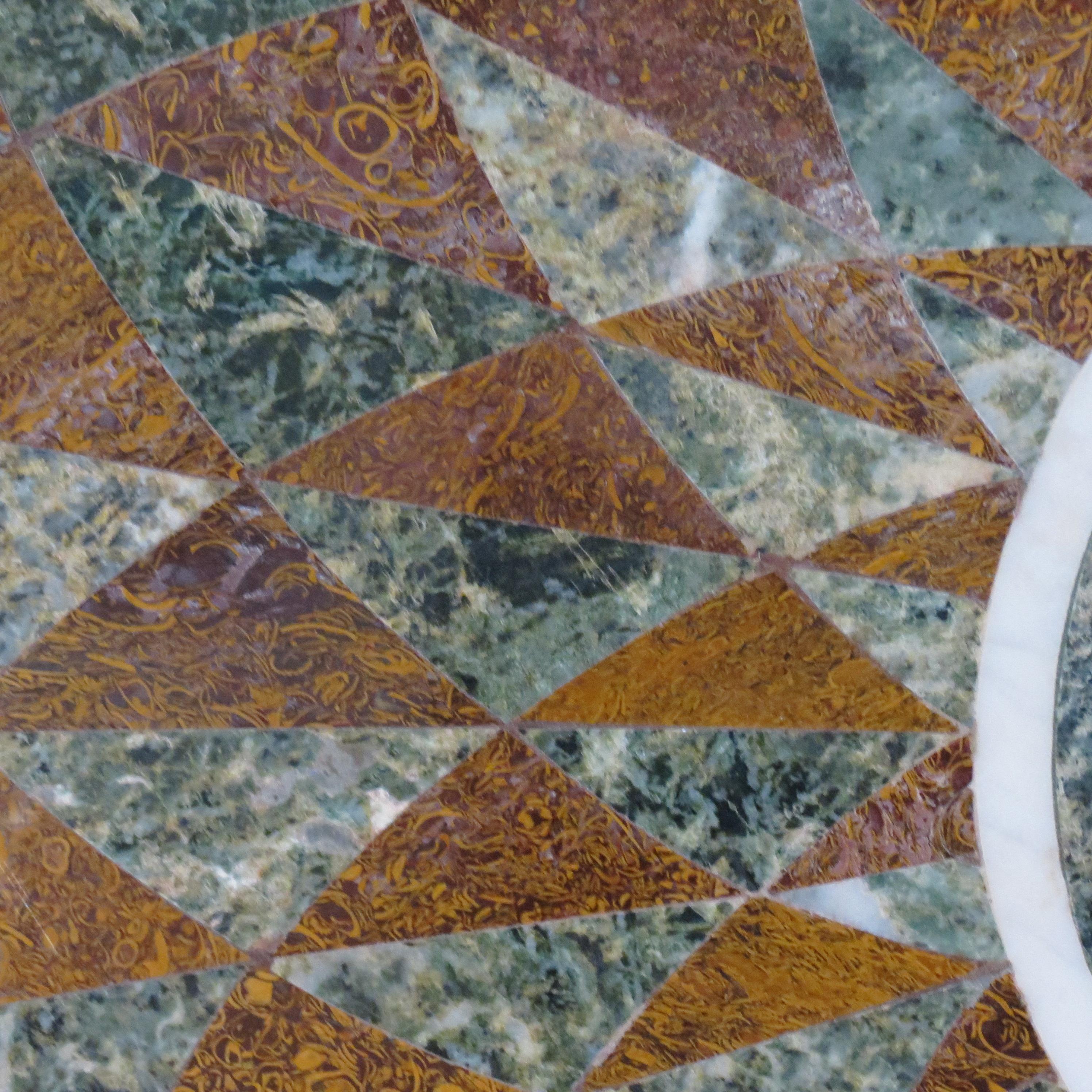Pietra Dura Italian Marble Table Top Geometric Pattern  2