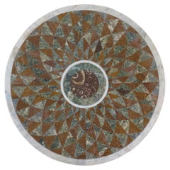 Pietra Dura Italian Marble Table Top Geometric Pattern 