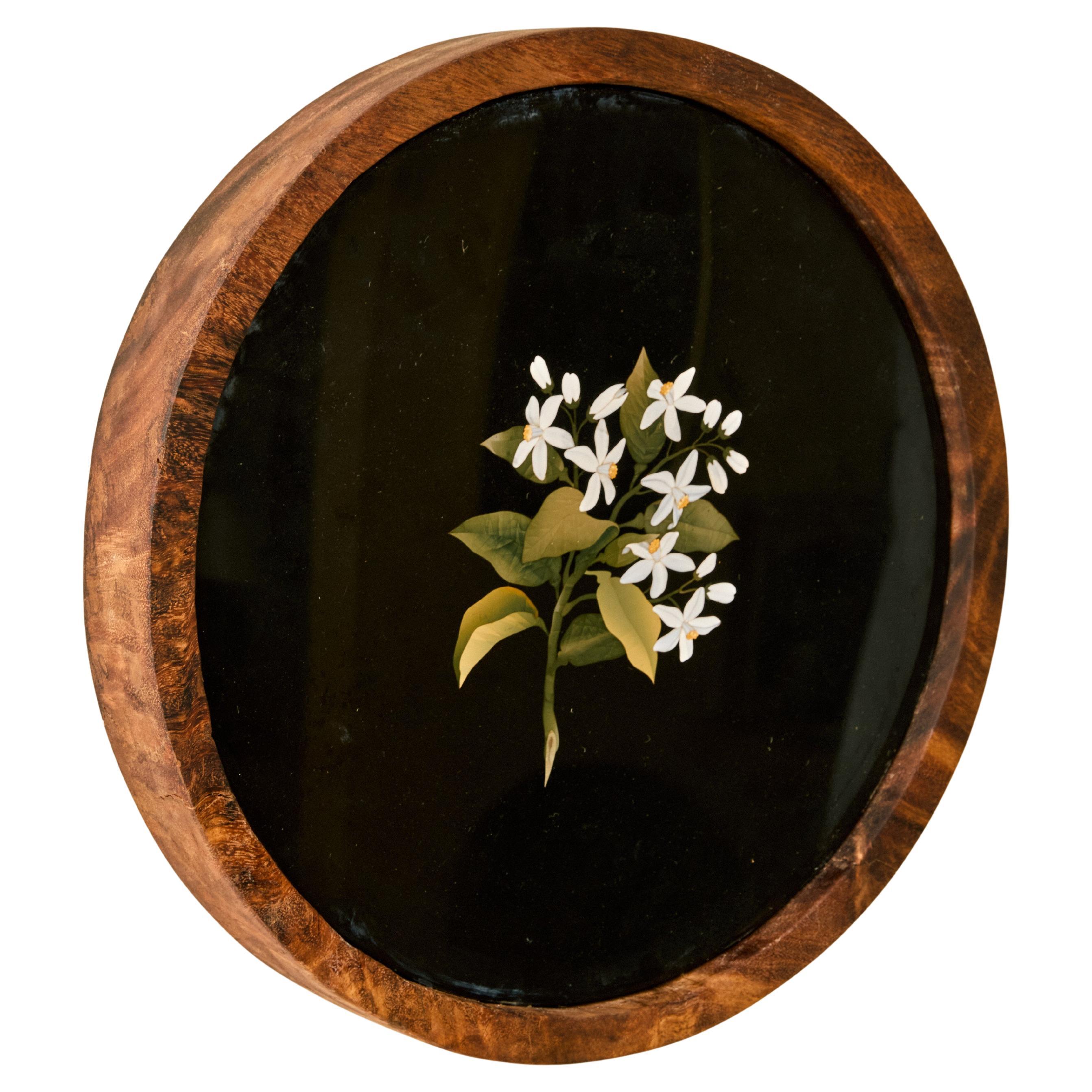 Rilievo in marmo Pietra Dura con cornice personalizzata