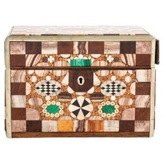 Pietra Dura Marble Specimen Casket Box