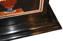 Pietra Dura Marble Stone Inlay Pedestals Pair